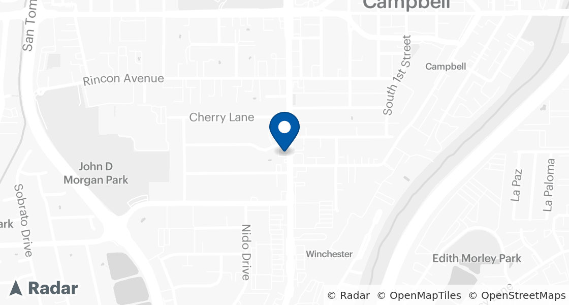 Map of Dairy Queen Location:: 2255 Winchester Blvd, Campbell, CA, 95008-3426